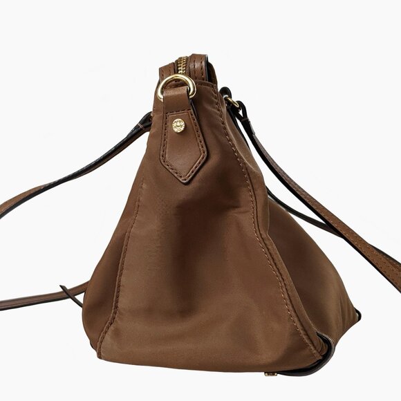 MZ Wallace Brown Nylon & Leather Trimmed Satchel Shoulder Bag With Pouch - Picture 8 of 16